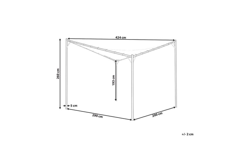 Trädgårdspergola Aventine Grå/svart - Grå/svart - Utemöbler & utemiljö - Solskydd - Pergola