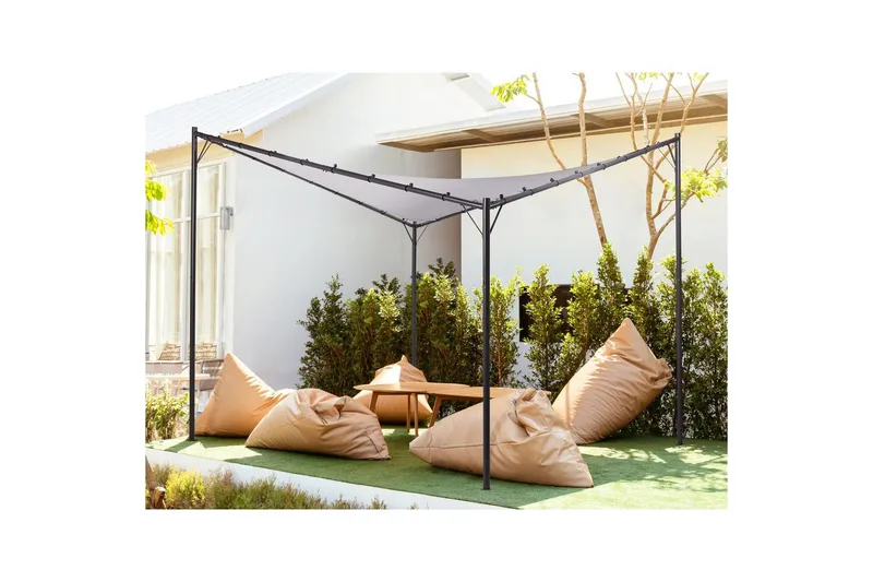 Trädgårdspergola Aventine Grå/svart - Grå/svart - Utemöbler & utemiljö - Solskydd - Pergola