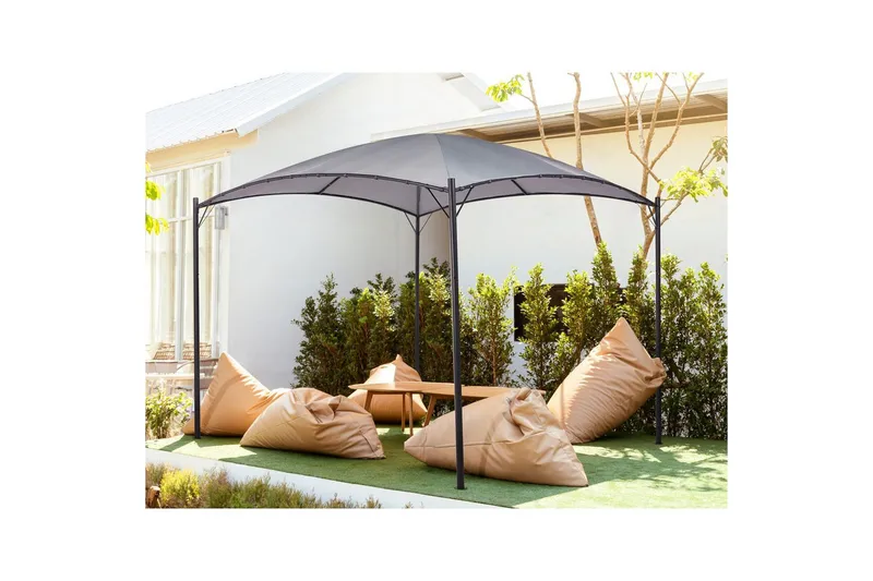 Trädgårdspergola Vomero Grå/svart - Grå/svart - Utemöbler & utemiljö - Solskydd - Pergola