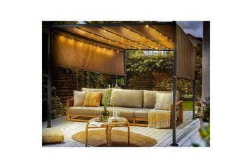 Trädgårdspergola Parga Brun/Svart - Brun/Svart - Utemöbler & utemiljö - Solskydd - Pergola