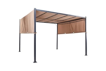 Trädgårdspergola Parga Brun/Svart - Brun/Svart - Utemöbler & utemiljö - Solskydd - Pergola