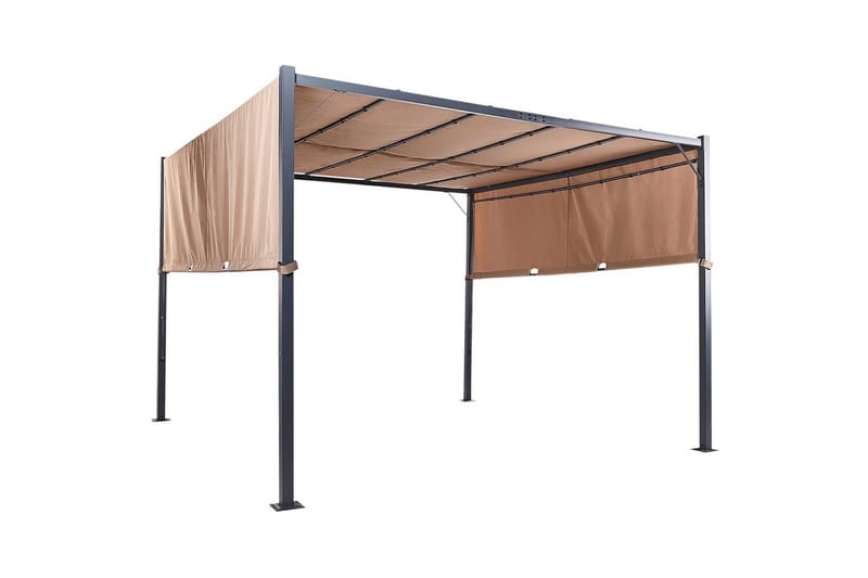 Trädgårdspergola Parga Brun/Svart - Brun/Svart - Utemöbler & utemiljö - Solskydd - Pergola