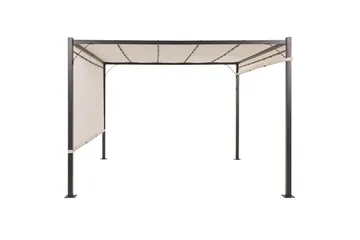 Trädgårdspergola Parga Beige/svart - Beige/svart - Utemöbler & utemiljö - Solskydd - Pergola