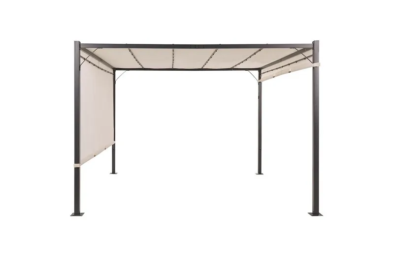 Trädgårdspergola Parga Beige/svart - Beige/svart - Utemöbler & utemiljö - Solskydd - Pergola
