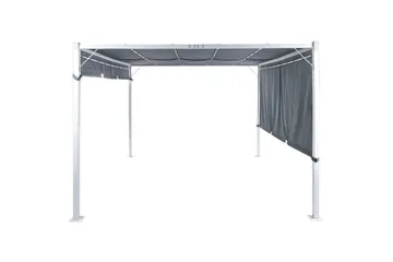 Trädgårdspergola Parga Grå/vit - Grå/vit - Utemöbler & utemiljö - Solskydd - Pergola