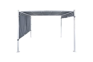 Trädgårdspergola Parga Grå/vit - Grå/vit - Utemöbler & utemiljö - Solskydd - Pergola