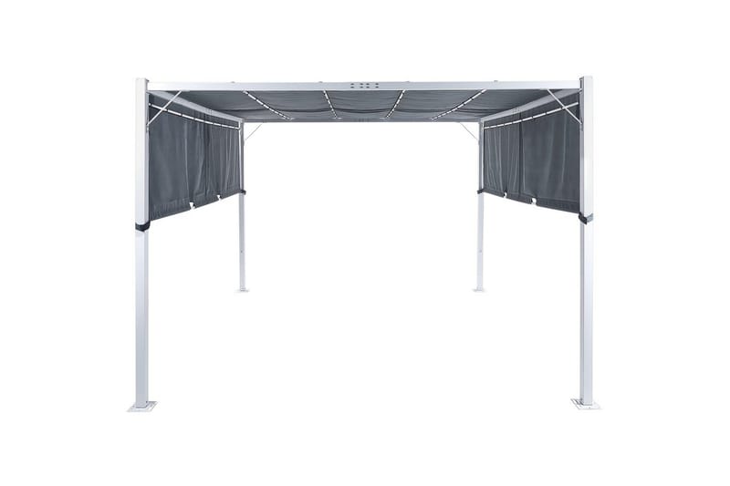 Trädgårdspergola Parga Grå/vit, Grå/vit