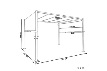 Trädgårdspergola Parga Brun/Svart - Brun/Svart - Utemöbler & utemiljö - Solskydd - Pergola