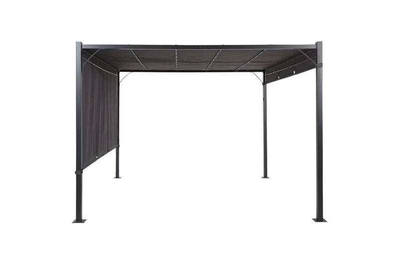 Trädgårdspergola Parga Grå/svart - Grå/svart - Utemöbler & utemiljö - Solskydd - Pergola