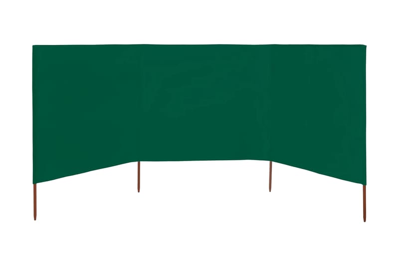 Vindskydd 3 paneler tyg 400x80 cm grön - Grön - Insynsskydd & vindskydd