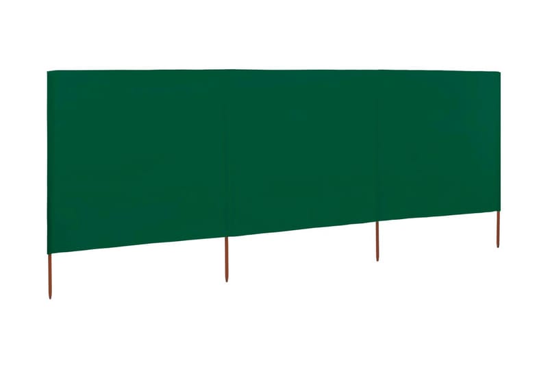 Vindskydd 3 paneler tyg 400x80 cm grön - Grön - Insynsskydd & vindskydd