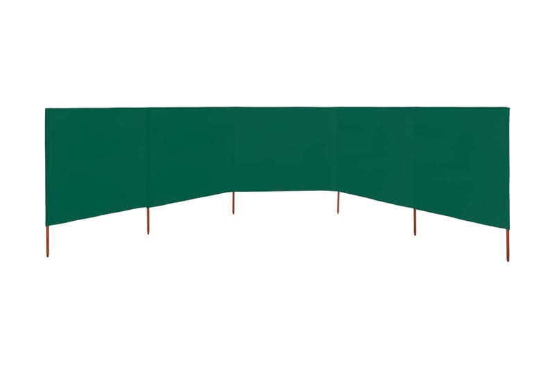 Vindskydd 5 paneler tyg 600x120 cm grön - Grön - Insynsskydd & vindskydd