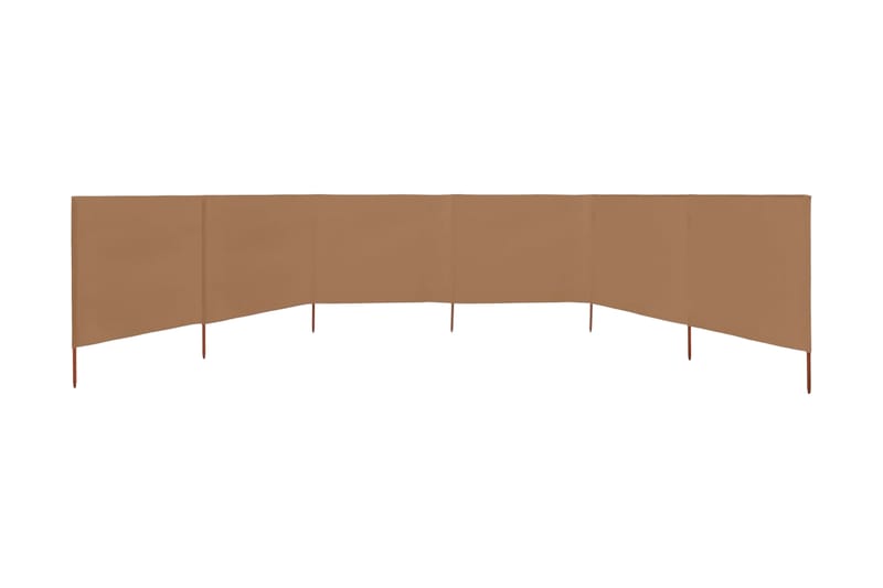 Vindskydd 6 paneler tyg 800x160 cm taupe - Insynsskydd & vindskydd