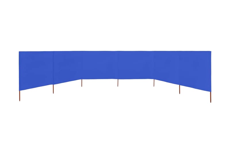 Vindskydd 6 paneler tyg 800x120 cm azurblå - Blå - Insynsskydd & vindskydd