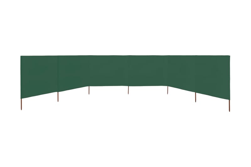 Vindskydd 6 paneler tyg 800x80 cm grön - Grön - Insynsskydd & vindskydd