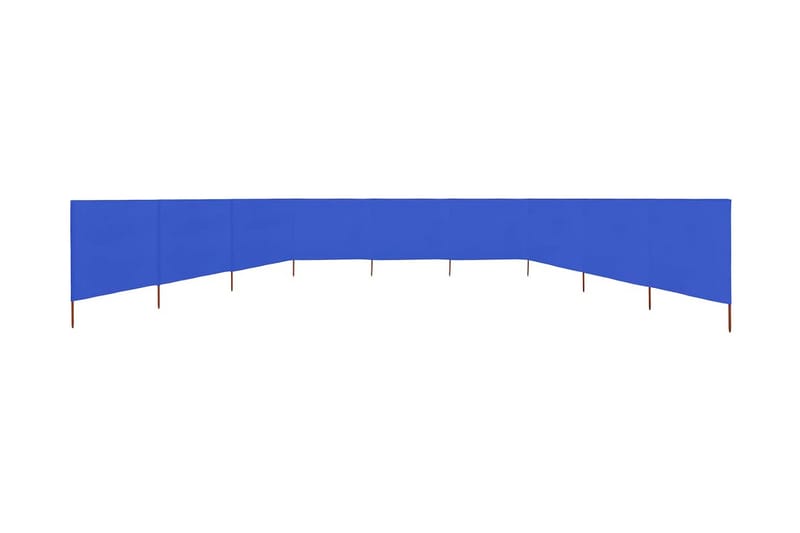 Vindskydd 9 paneler tyg 1200x80 cm azurblå - Blå - Insynsskydd & vindskydd