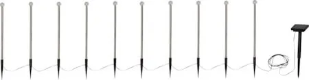Bubbly 10-pin Solcellsdekoration 270 cm, silver