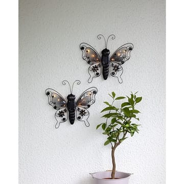 Butterfly Solcellsdekoration 39 cm - svart - Utemöbler & utemiljö - Trädgårdsdekoration & utemiljö - Trädgårdsbelysning