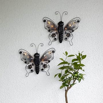 Butterfly Solcellsdekoration 39 cm - svart - Utemöbler & utemiljö - Trädgårdsdekoration & utemiljö - Trädgårdsbelysning