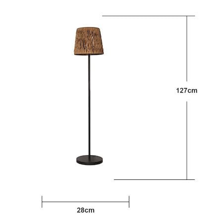 Cesta Solcellslampa 127 cm - brun och svart - Utemöbler & utemiljö - Trädgårdsdekoration & utemiljö - Trädgårdsbelysning