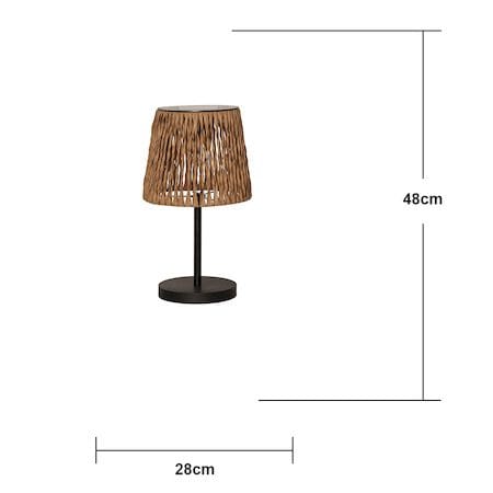 Cesta Solcellslampa 48 cm - brun-svart - Utemöbler & utemiljö - Trädgårdsdekoration & utemiljö - Trädgårdsbelysning