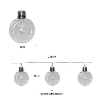 Chania Solcellsslinga 245 cm - transparent - Utemöbler & utemiljö - Trädgårdsdekoration & utemiljö - Trädgårdsbelysning