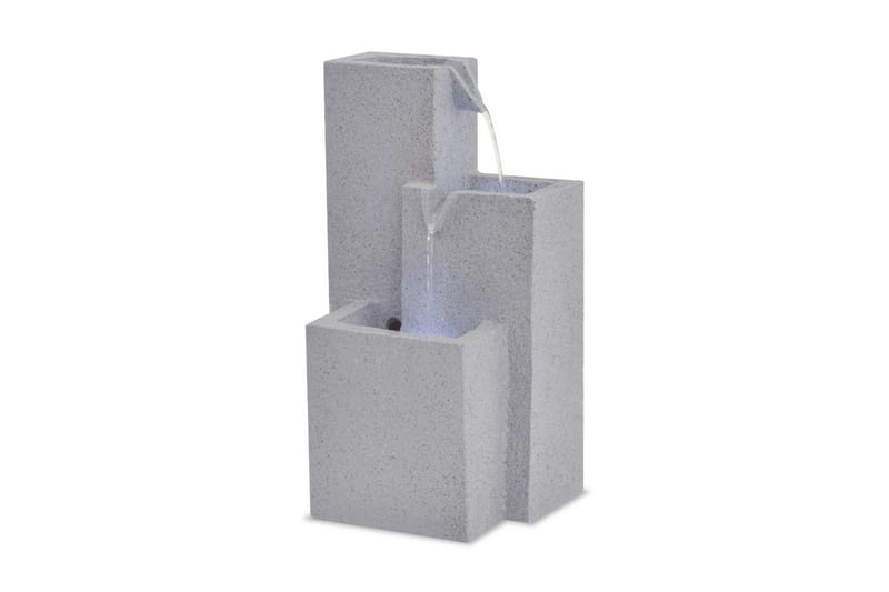 Inomhusfontän med LED polyresin - Grå - Inomhusfontän & bordsfontän