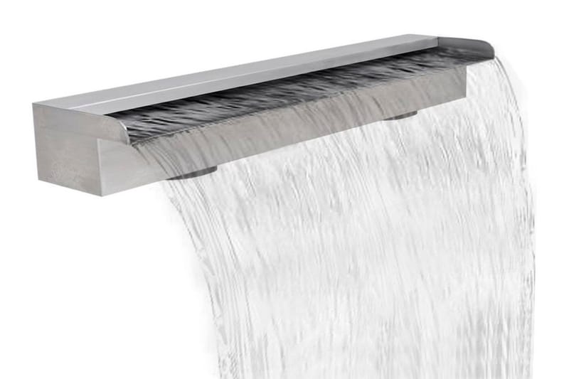 Rektangulärt Vattenfall Poolfontän i rostfritt stål 90 cm - Silver - Damm & fontän