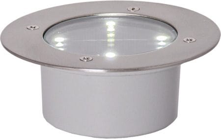 Decklight Solcellsspotlight 12 cm - silver - Utemöbler & utemiljö - Trädgårdsdekoration & utemiljö - Trädgårdsbelysning