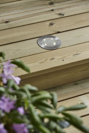 Decklight Solcellsspotlight 12 cm - silver - Utemöbler & utemiljö - Trädgårdsdekoration & utemiljö - Trädgårdsbelysning