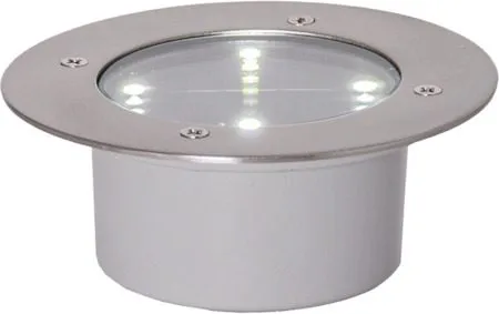 Decklight Solcellsspotlight 12 cm, silver