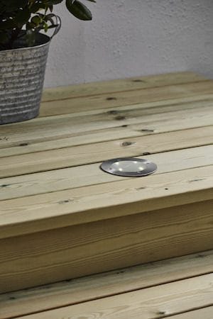 Decklight Solcellsspotlight 12 cm - silver - Utemöbler & utemiljö - Trädgårdsdekoration & utemiljö - Trädgårdsbelysning