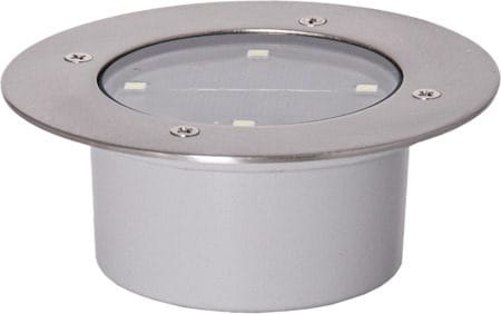 Decklight Solcellsspotlight 12 cm - silver - Utemöbler & utemiljö - Trädgårdsdekoration & utemiljö - Trädgårdsbelysning