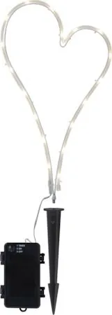Decorationheart LED Gravljus 21 cm - vit - Utemöbler & utemiljö - Trädgårdsdekoration & utemiljö - Trädgårdsbelysning
