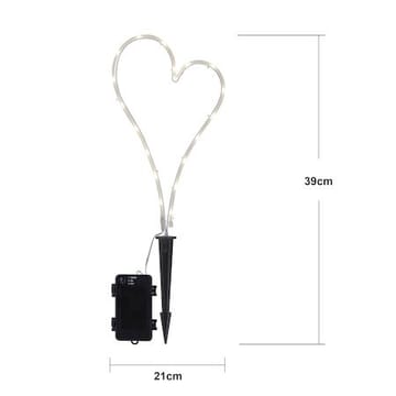 Decorationheart LED Gravljus 21 cm - vit - Utemöbler & utemiljö - Trädgårdsdekoration & utemiljö - Trädgårdsbelysning
