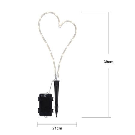 Decorationheart LED Gravljus 21 cm - vit - Utemöbler & utemiljö - Trädgårdsdekoration & utemiljö - Trädgårdsbelysning