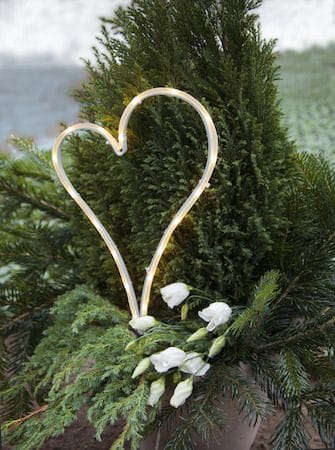 Decorationheart LED Gravljus 21 cm - vit - Utemöbler & utemiljö - Trädgårdsdekoration & utemiljö - Trädgårdsbelysning