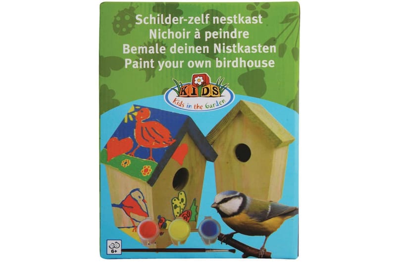 Esschert Design Fågelholk med målarfärg 14.8x11.7x20 cm KG14 - Brun - Fågelmatare & fågelholk