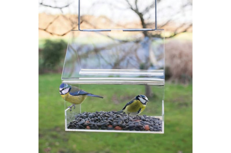 Esschert Design Hängande fågelbord i akryl - Transparent - Fågelmatare & fågelholk
