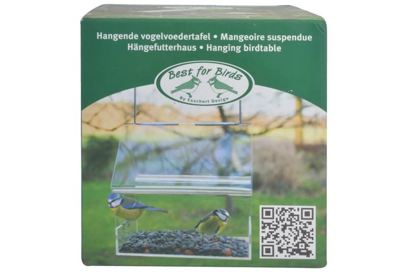 Esschert Design Hängande fågelbord i akryl - Transparent - Fågelmatare & fågelholk