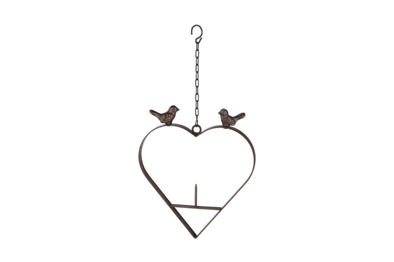 HI Fågelmatare hjärtformad 23,5 cm brun - Brun - Fågelmatare & fågelholk