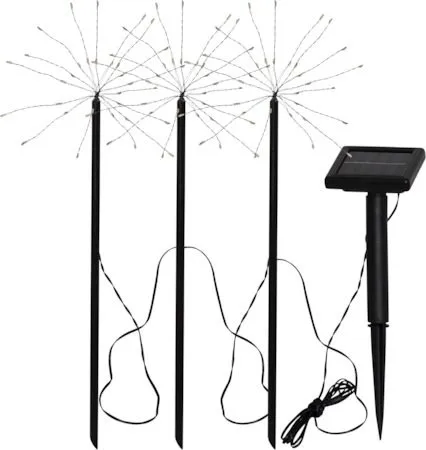 Firework Solar Solcellsdekoration 100 cm, svart