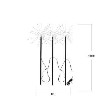 Firework Solar Solcellsdekoration 100 cm - svart - Utemöbler & utemiljö - Trädgårdsdekoration & utemiljö - Trädgårdsbelysning