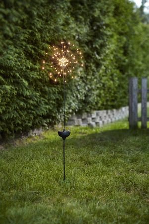 Firework Solar Solcellsdekoration 26 cm - svart - Utemöbler & utemiljö - Trädgårdsdekoration & utemiljö - Trädgårdsbelysning