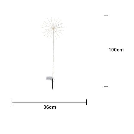 Firework Utomhusdekoration belysning 36 cm - transparent - Utemöbler & utemiljö - Trädgårdsdekoration & utemiljö - Trädgårdsbelysning