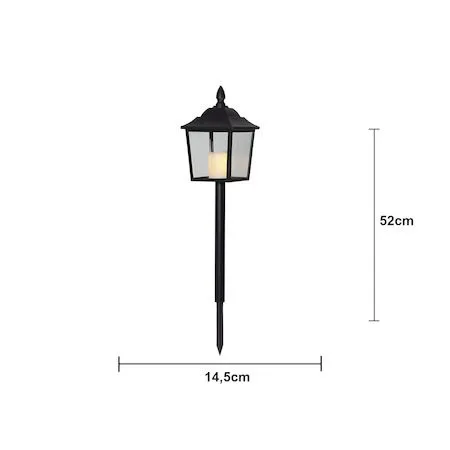 Flame LED Gravlykta 52 cm - svart - Utemöbler & utemiljö - Trädgårdsdekoration & utemiljö - Trädgårdsbelysning