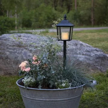 Flame LED Gravlykta 52 cm - svart - Utemöbler & utemiljö - Trädgårdsdekoration & utemiljö - Trädgårdsbelysning