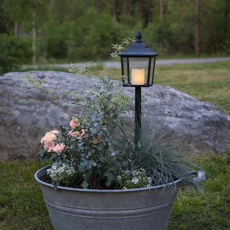 Flame LED Gravlykta 52 cm - svart - Utemöbler & utemiljö - Trädgårdsdekoration & utemiljö - Trädgårdsbelysning