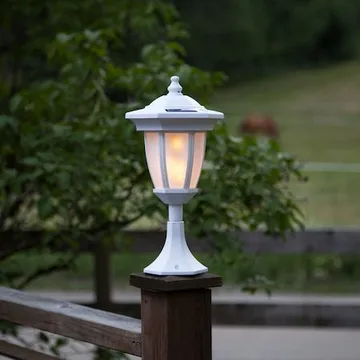 Flame Solcellslampa 63 cm - vit - Utemöbler & utemiljö - Trädgårdsdekoration & utemiljö - Trädgårdsbelysning