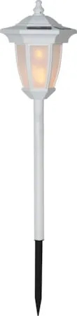 Flame Solcellslampa 63 cm - vit - Utemöbler & utemiljö - Trädgårdsdekoration & utemiljö - Trädgårdsbelysning